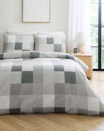 Darcy Check Cotton Blend Duvet Set