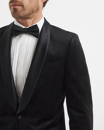 Velvet Satin Lapel Blazer Regular