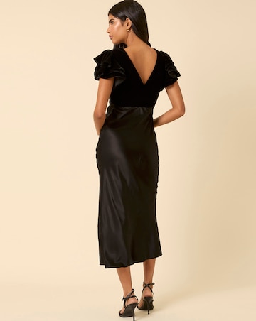 Nobody's Child Velvet Mix Midi Dress