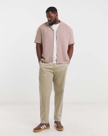 Jack & Jones Premium Blaleo Textured Resort Shirt - Pink