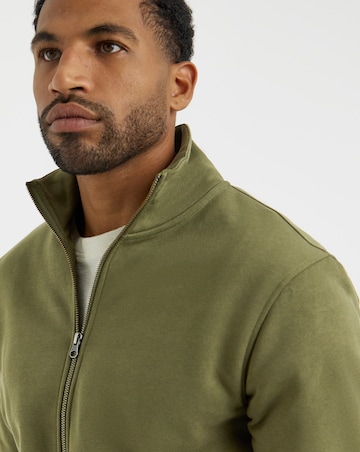 Full Zip Funnel Neck Sweatshirt Long