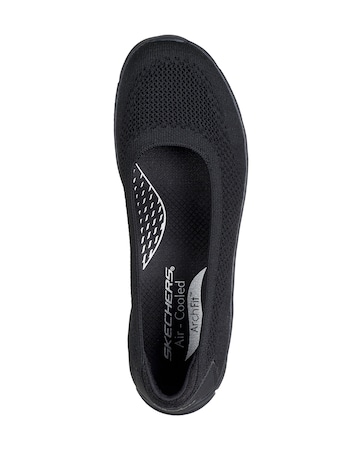 Skechers Black Arch Fit Sunny Zen Walk Shoes - Standard Fit (D)