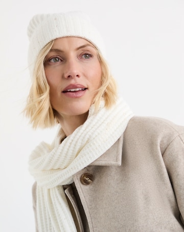 Sequin Detail Scarf, Hat & Glove Set