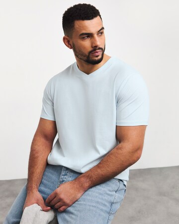 Pure Cotton V Neck T-Shirt Long
