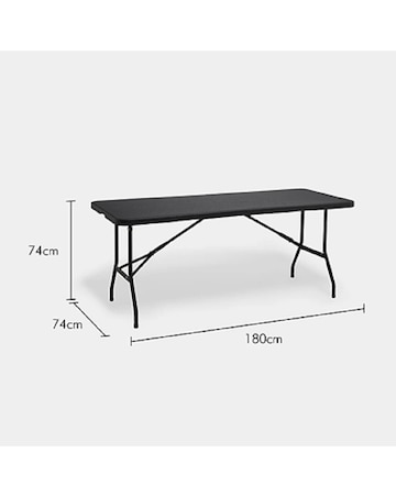 VonHaus Rimini Faux Rattan Folding Garden Table