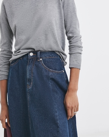 Denim Full Circle Skirt