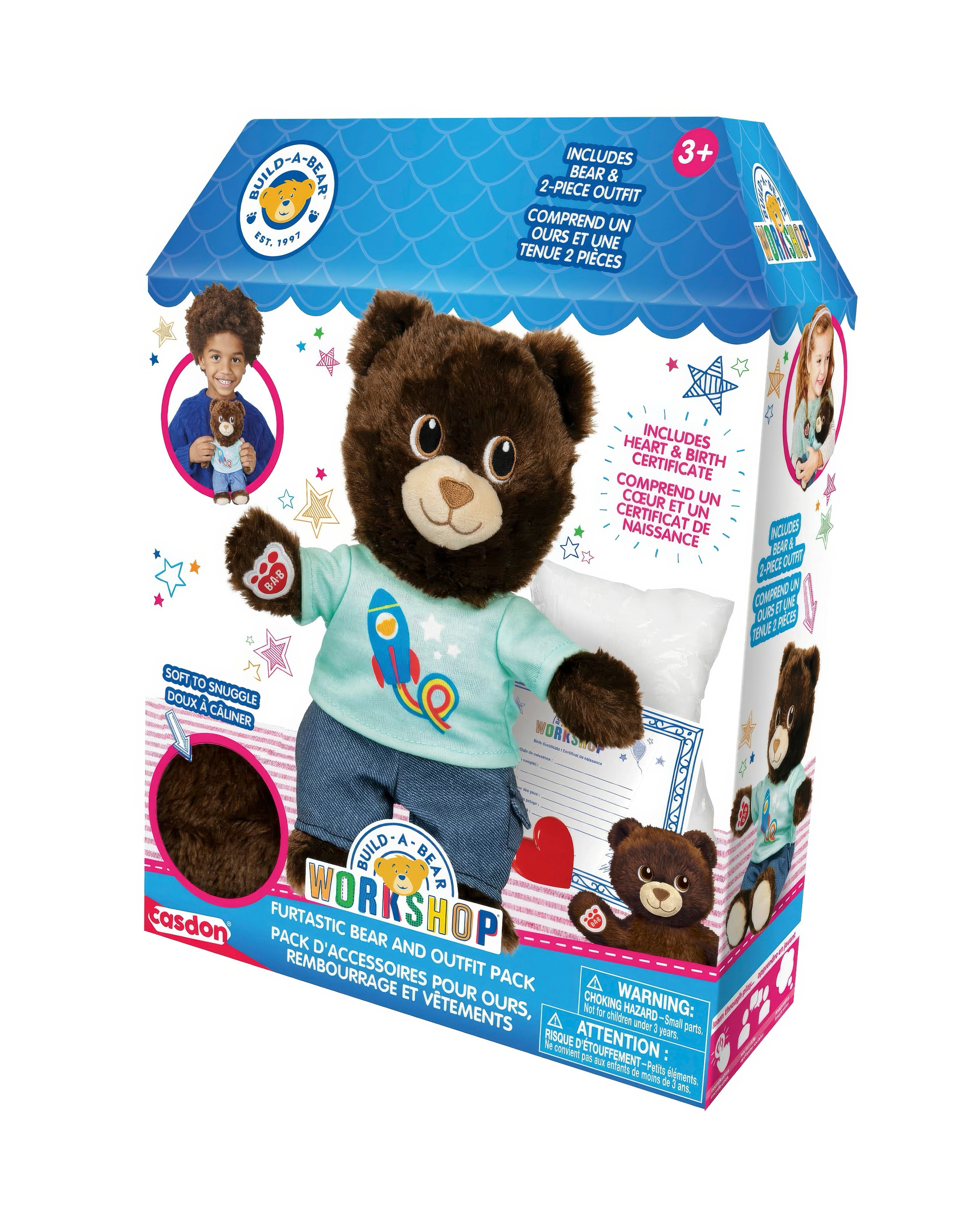 Toy Build-a-Bear Workshop Furtastic Bear and Outfit Pack - Rocket