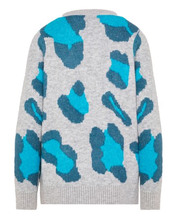 Blue Animal Pop Crew Neck Jumper