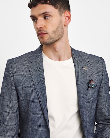 Seb Blue Check Suit Jacket