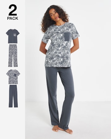 Value (2 Pack) Pyjama Sets Palm Print