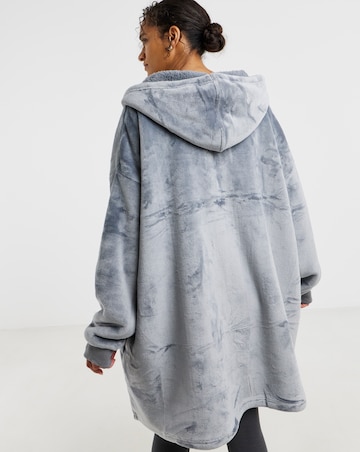 Pretty Secrets Zip Through Fleece Oversized Hooded Lounge Dress