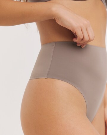 Figleaves Smoothing High Waisted Thong - Mocha