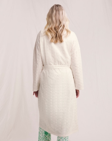 Julipa Jersey Cream Broderie Dressing Gown
