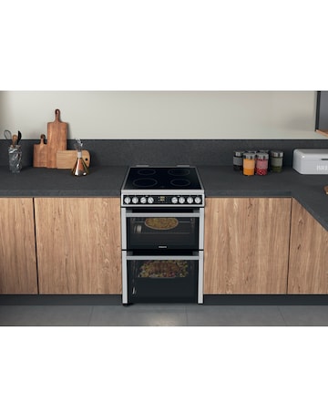 Hotpoint HDM67V8D2CX/UK 60cm Electric Double Cooker + Installation