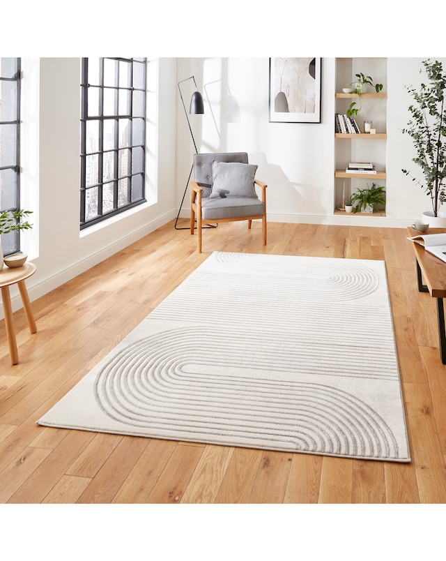 Think Rugs Apollo Modern Linear Rug - Swirl