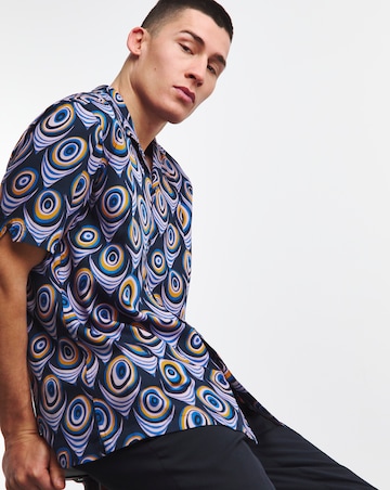Ben Sherman Psychedelic Print Revere Collar Shirt