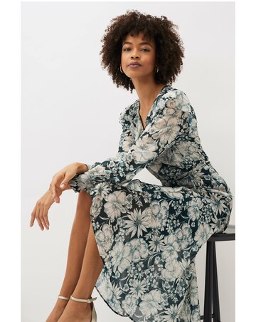 Phase Eight Indiana Chiffon Tiered Floral Dress