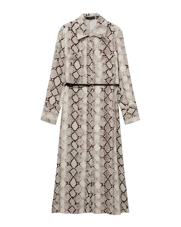 Mango Serpi Snake Primt Midi Dress