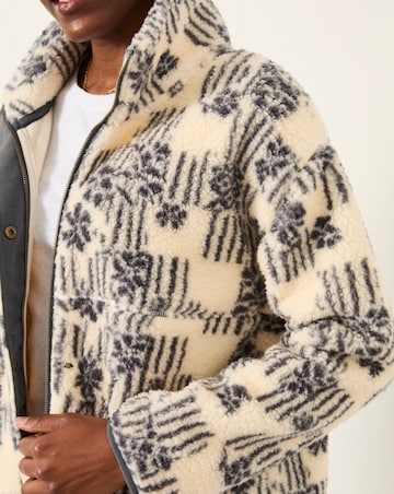 FatFace Zip Thru Pattern Fleece