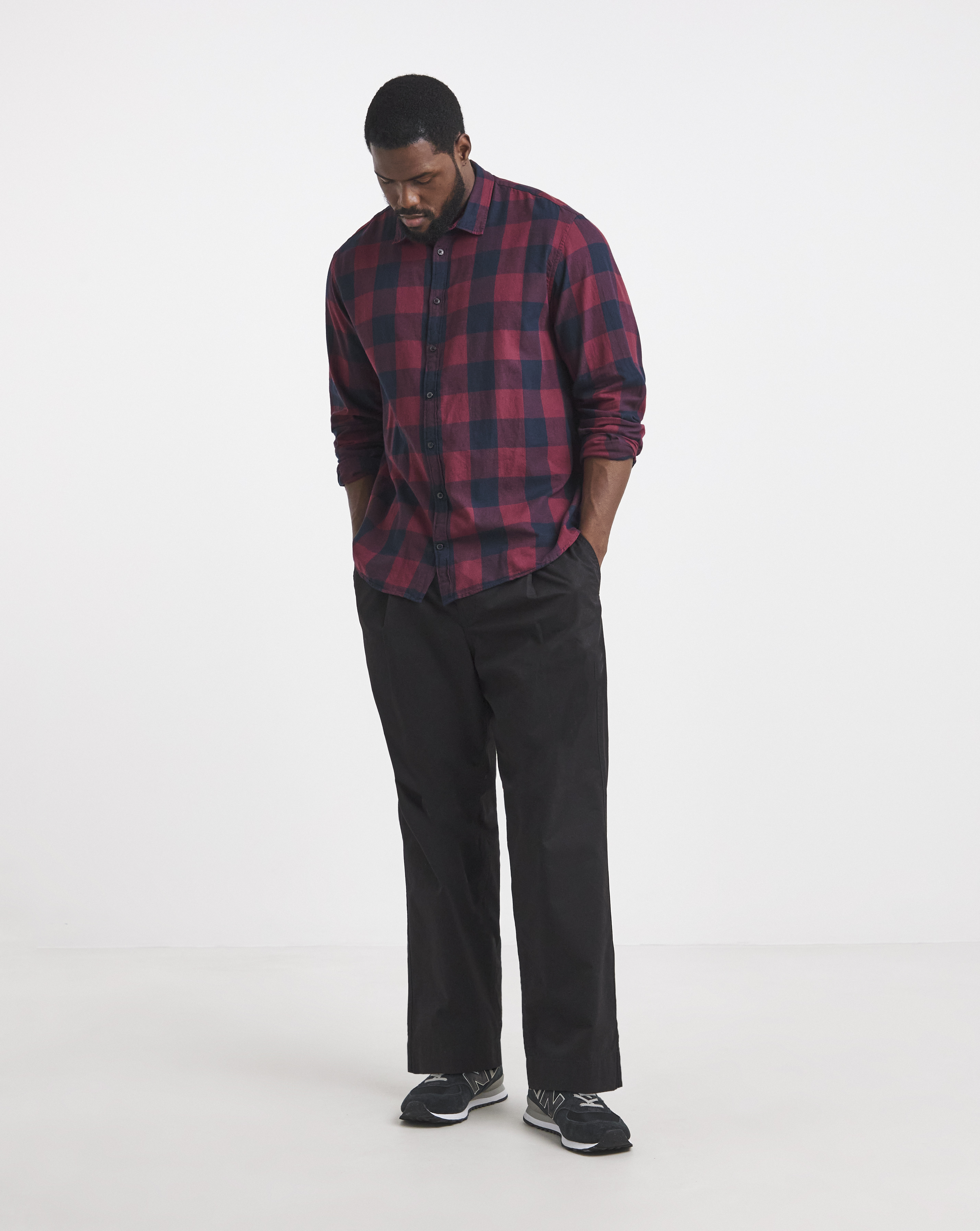 Jack & Jones Gingham Check Shirt - Port/Navy