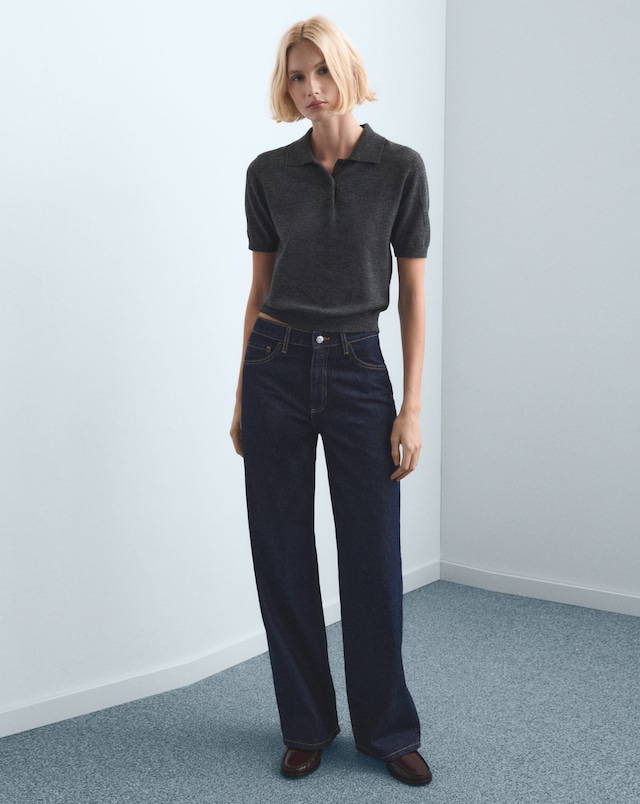 Mango High-Rise Wide Leg Jean