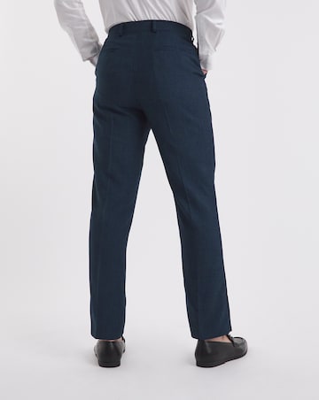 Navy Regular Fit Stretch Suit Trouser Short