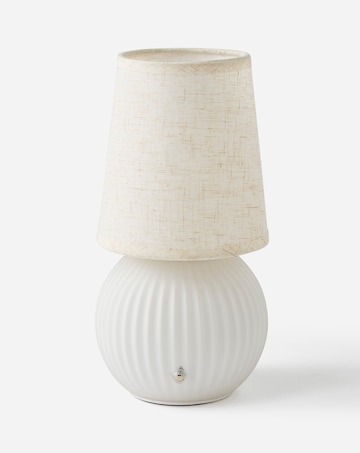 Ribbed Glass Wireless Rechargeable Table Lamp