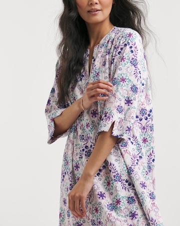 Julipa Pintuck Linen Mix Shift Dress