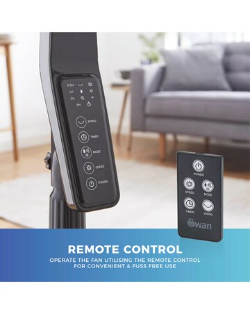 Swan 16'' Silence Stand Fan - Black