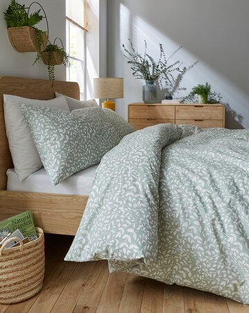 Tasha Cotton Duvet Cover Set - Sage