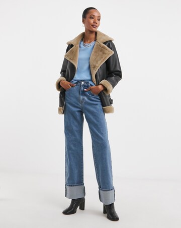 Pure Cotton Blue Crew Neck T-Shirt