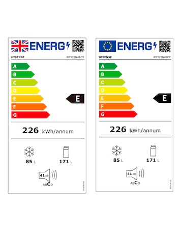 Hisense RB327N4BWE 50/50 Frost Free Fridge Freezer - E Rated