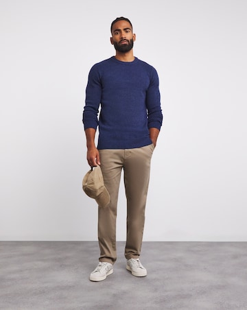 Blue Lambswool Crew Neck Jumper