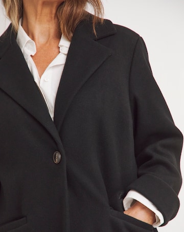 Black Lined Longline Coat