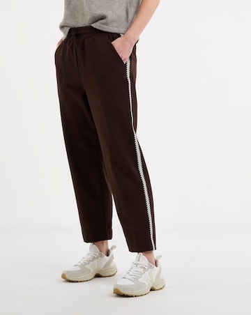 Tapered Side Stripe Ponte Trouser