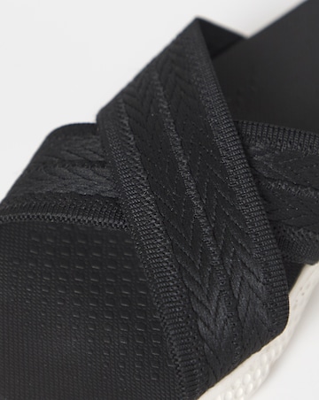 Cushion Walk Black Crossover Mules - Wide Fit (E)