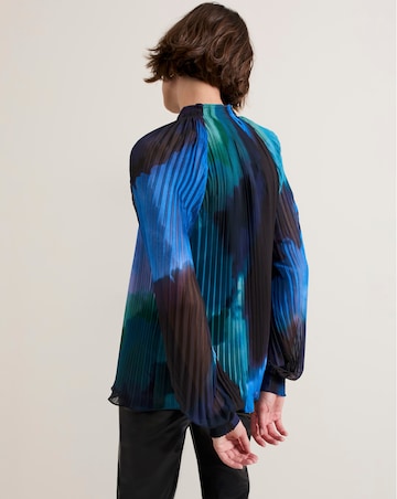 Phase Eight Pleat Abstract Blouse