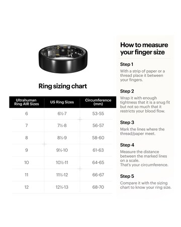 Ultrahuman Ring AIR Bluetooth Smart Ring - Air Gold - Size 6
