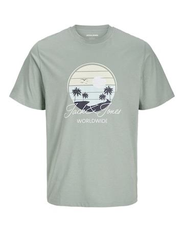 Jack & Jones Palm Graphic T-Shirt - Green
