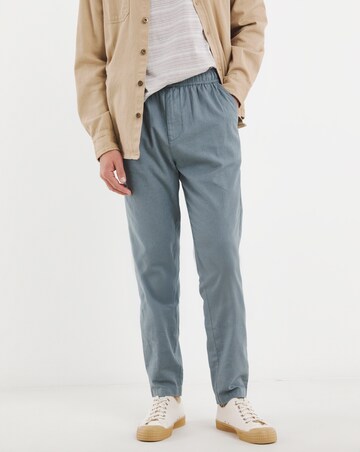 Linen Blend Tapered Elasticated Waist Trouser