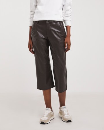 High Waisted Faux Leather PU Culotte
