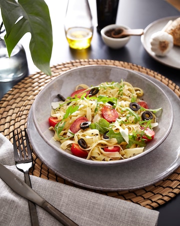 Reactive Glaze Set of 4 Pasta Bowls Grey