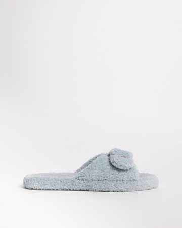 Mule Slipper with Buckle Detail - Extra Wide Fit (EEE)