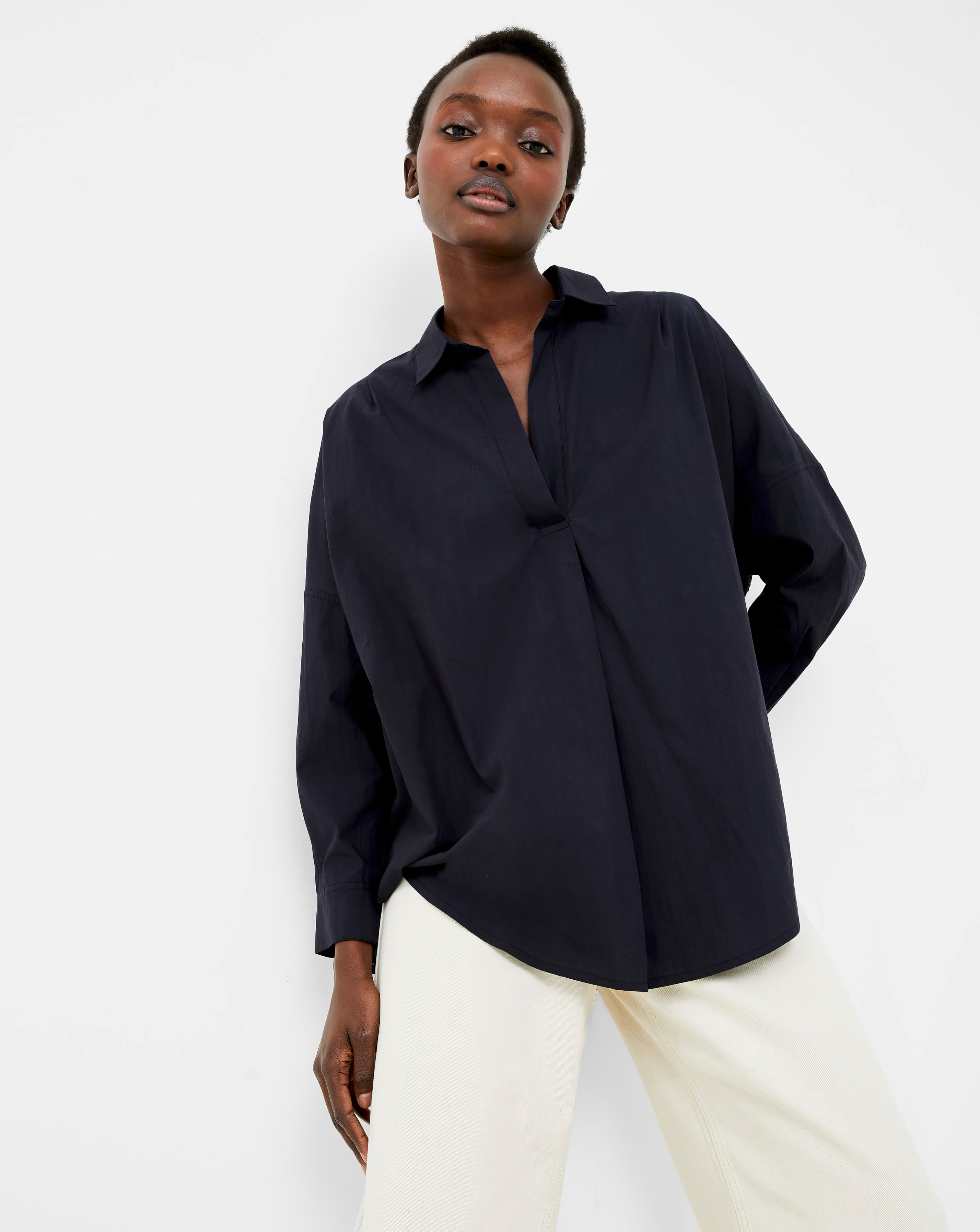 French Connection Applona Broderie Shirt | JD Williams