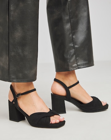 Cerise Twist Upper Platform Sandal Extra Wide EEE Fit