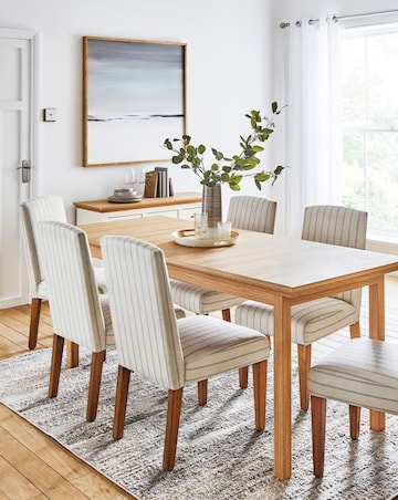 Julipa Ashford Extending Dining Table with 6 Everly Chairs