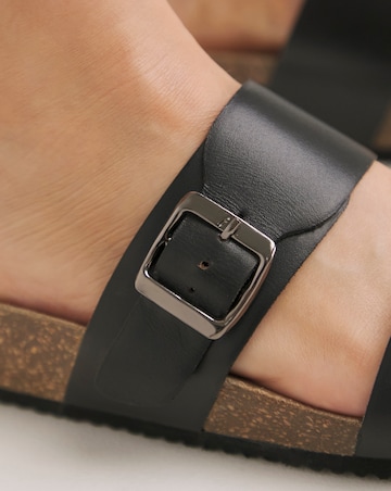 Lima Leather Buckle Footbed Mule - Extra Wide Fit (EEE)