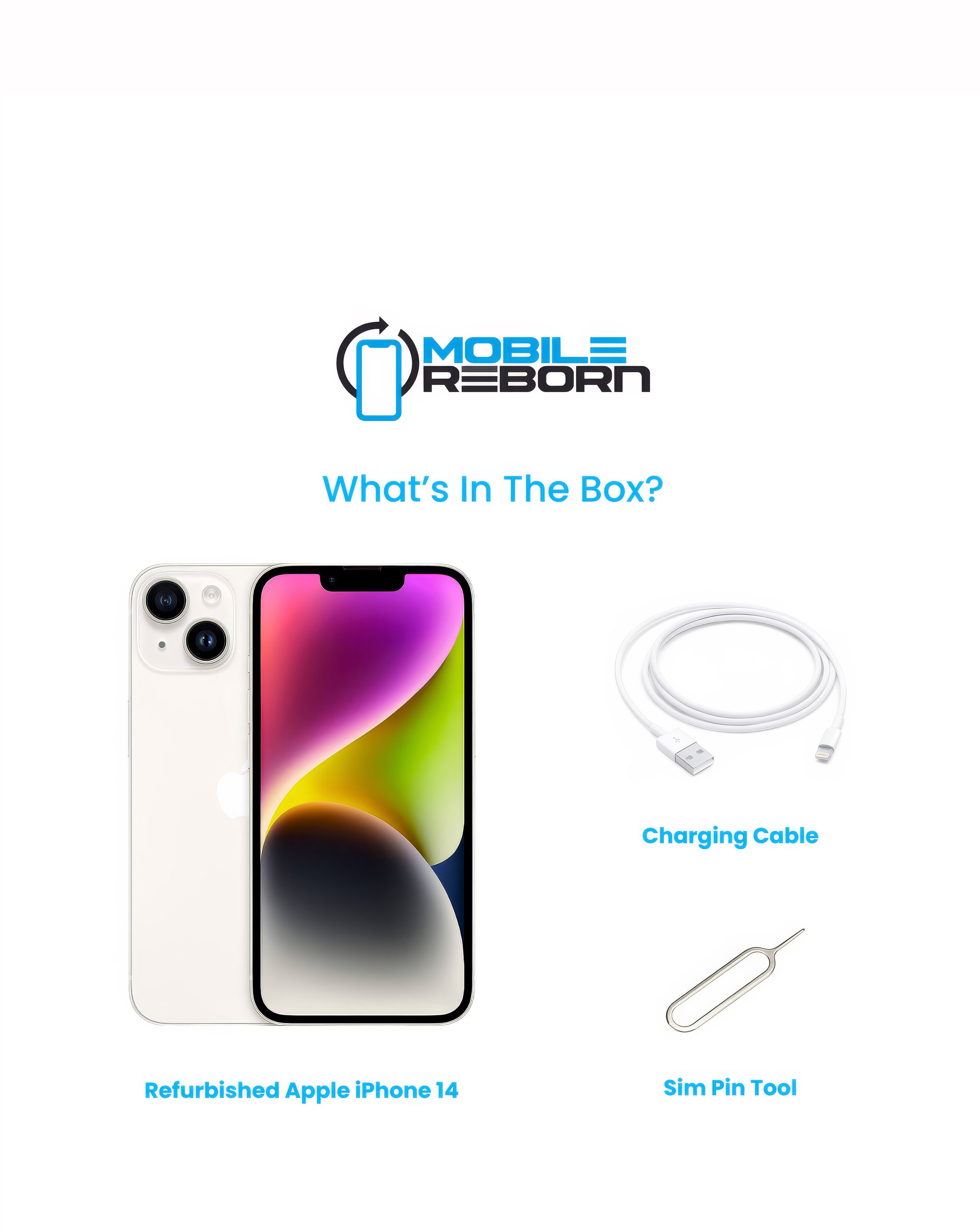 Refurbished Apple iPhone 14 128GB - Starlight (Pristine Condition