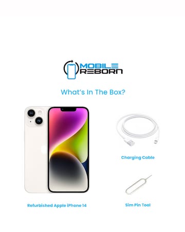 Refurbished Apple iPhone 14 128GB - Starlight (Pristine Condition)