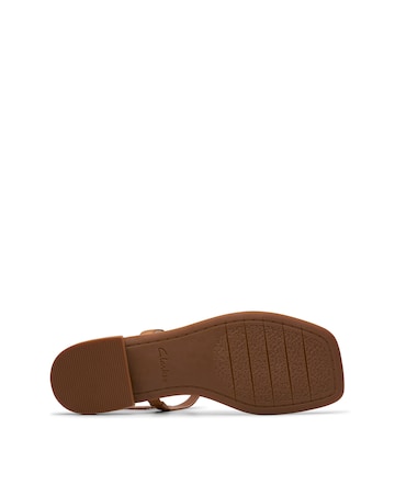 Clarks Tan Ariany Sling Leather Sandal Standard Fit